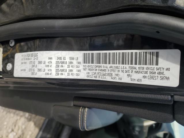 1C4PJMCS1GW218536 - 2016 JEEP CHEROKEE LATITUDE BLACK photo 12