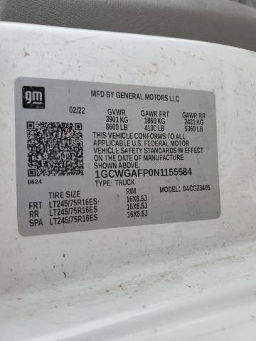 1GCWGAFP0N1155584 - 2022 CHEVROLET EXPRESS G2 白色 照片 14