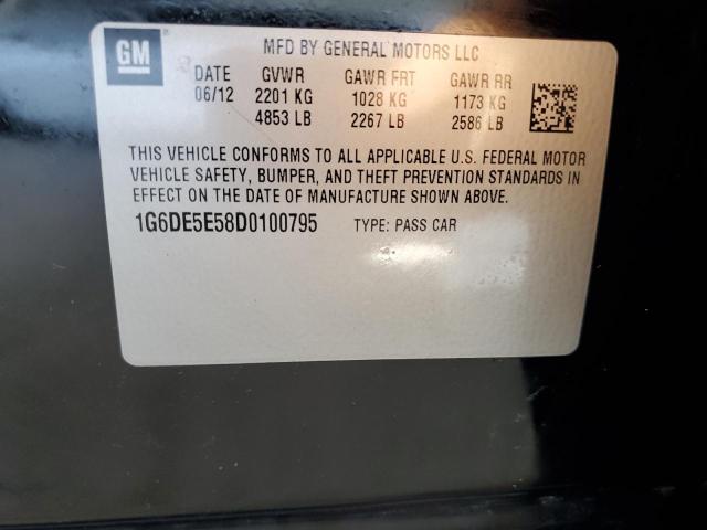 1G6DE5E58D0100795 - 2013 CADILLAC CTS LUXURY COLLECTION BLACK photo 12