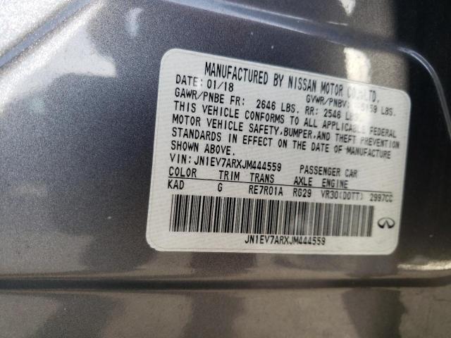 JN1EV7ARXJM444559 - 2018 INFINITI Q50 LUXE Szary zdjęcie 13