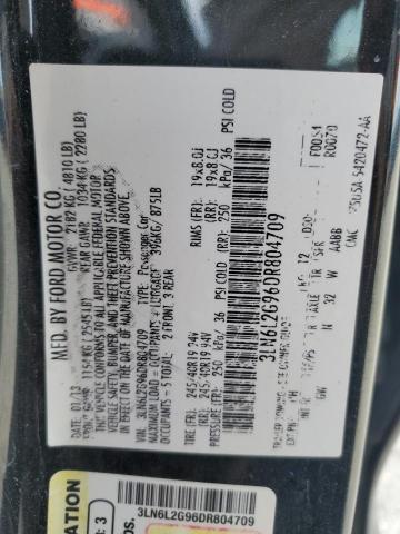 3LN6L2G96DR804709 - 2013 LINCOLN MKZ შავი ფოტო 12