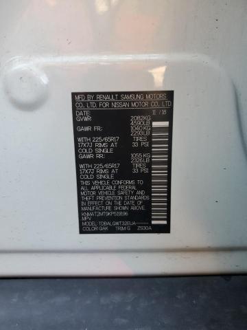 KNMAT2MT9KP519196 - 2019 NISSAN ROGUE S WHITE photo 14