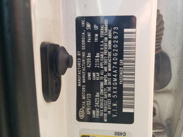 5XXGM4A74DG202673 - 2013 KIA OPTIMA LX Ağ foto 12