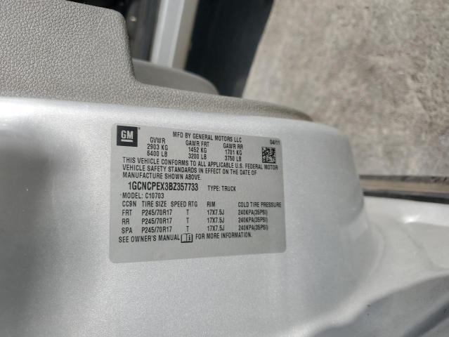 1GCNCPEX3BZ357733 - 2011 CHEVROLET SILVERADO C1500 银色 照片 12