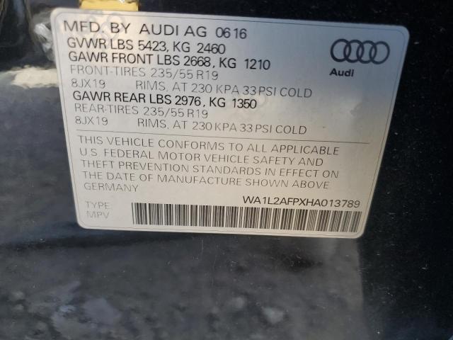 WA1L2AFPXHA013789 - 2017 AUDI Q5 PREMIUM PLUS Qara foto 13