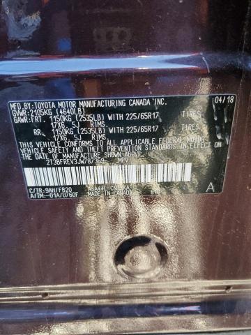 2T3BFREV3JW787359 - 2018 TOYOTA RAV4 LE Tünd qırmızı foto 13