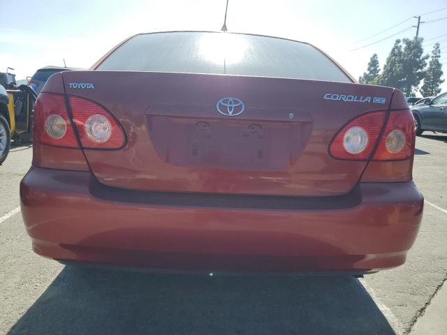 JTDBR32E060073192 - 2006 TOYOTA COROLLA CE წითელი ფოტო 6