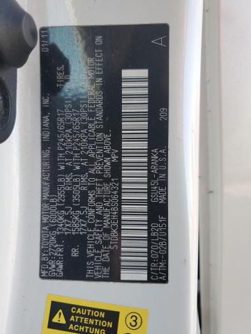 5TDBK3EH4BS064321 - 2011 TOYOTA HIGHLANDER BASE თეთრი ფოტო 13