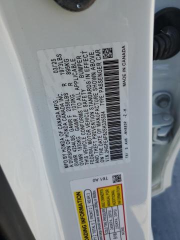 2HGFE4F82SH335504 - 2025 HONDA CIVIC SPORT WHITE photo 12