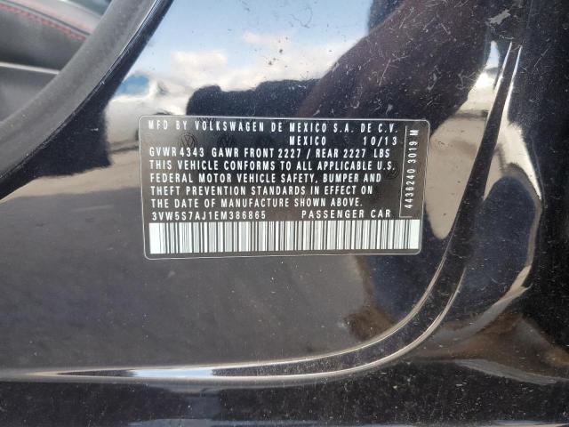 3VW5S7AJ1EM386865 - 2014 VOLKSWAGEN JETTA GLI BLACK photo 12