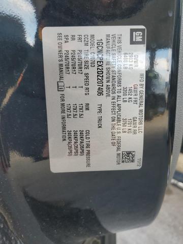 1GCNCPEX2DZ207406 - 2013 CHEVROLET SILVERADO C1500 BLACK photo 12