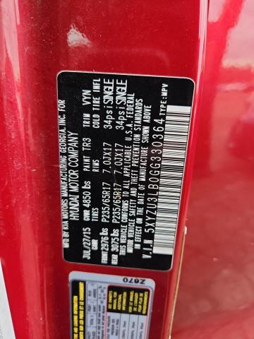 5XYZU3LB0GG330364 - 2016 HYUNDAI SANTA FE S BURGUNDY photo 12