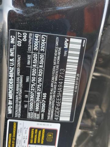 4JGDF6EE5HA941713 - 2017 MERCEDES-BENZ GLS 450 4MATIC BLACK photo 13