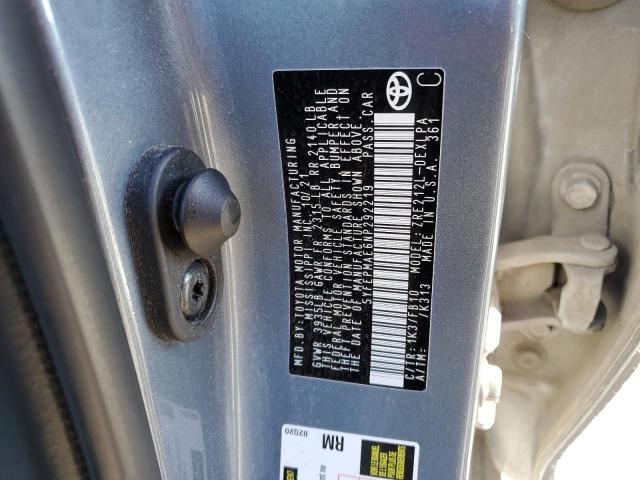 5YFEPMAE6NP292219 - 2022 TOYOTA COROLLA LE Күміс фото 12