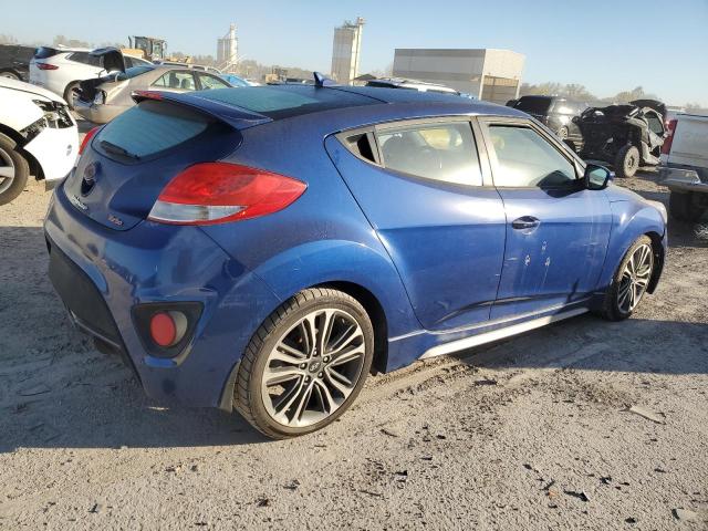 KMHTC6AE0GU288554 - 2016 HYUNDAI VELOSTER TURBO BLUE photo 3