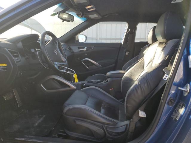 KMHTC6AE0GU288554 - 2016 HYUNDAI VELOSTER TURBO BLUE photo 7