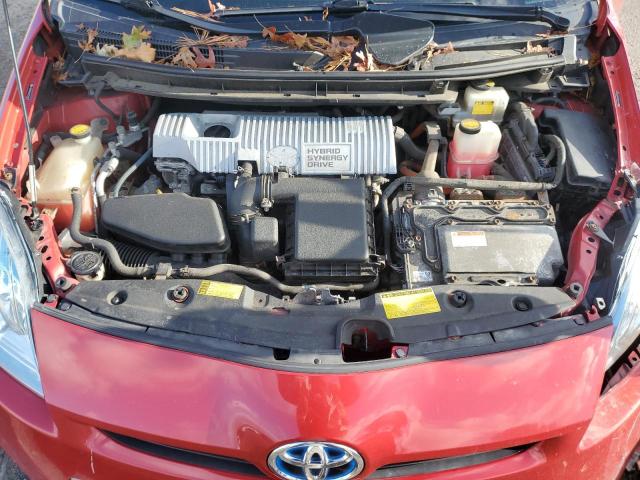 JTDKN3DU1B0255655 - 2011 TOYOTA PRIUS წითელი ფოტო 11
