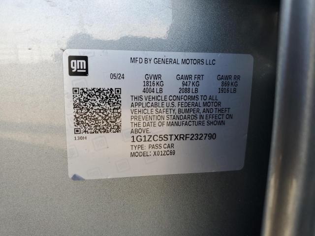 1G1ZC5STXRF232790 - 2024 CHEVROLET MALIBU LS Gümüş fotoğraf 12