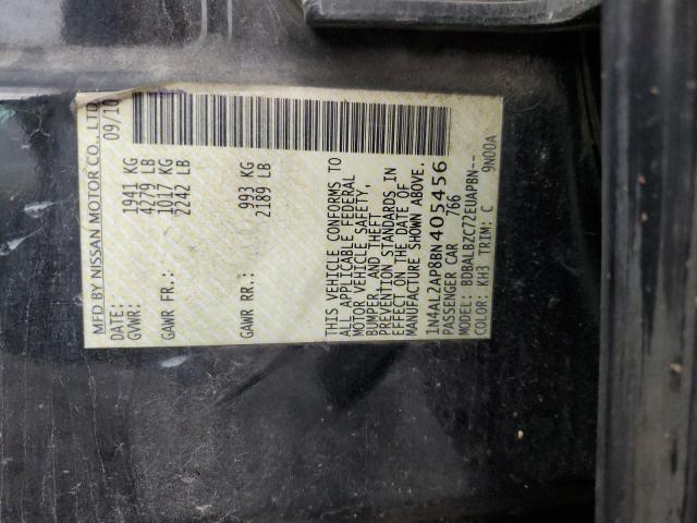 1N4AL2AP8BN405456 - 2011 NISSAN ALTIMA BASE 黑色 照片 12