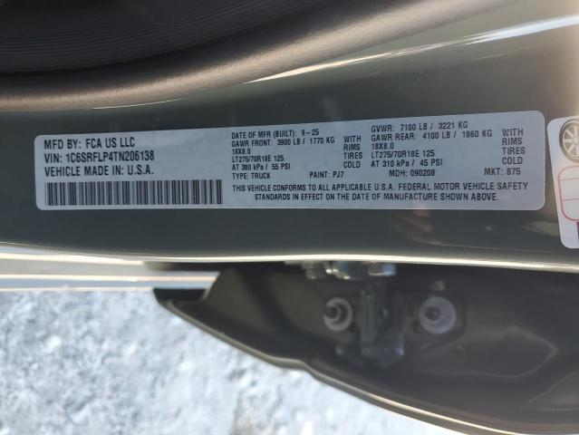 1C6SRFLP4TN206138 - 2026 RAM 1500 REBEL GRAY photo 12