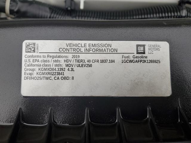 1GCWGAFP2K1269825 - 2019 CHEVROLET EXPRESS G2 Ақ фото 13