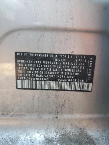 3VWPL7AJ6EM601663 - 2014 VOLKSWAGEN JETTA TDI WHITE photo 13