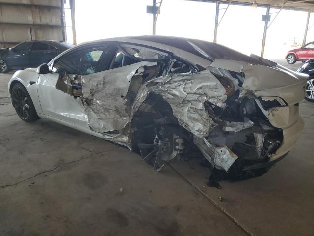 5YJ3E1EB8NF107322 - 2022 TESLA MODEL 3 Biały zdjęcie 2