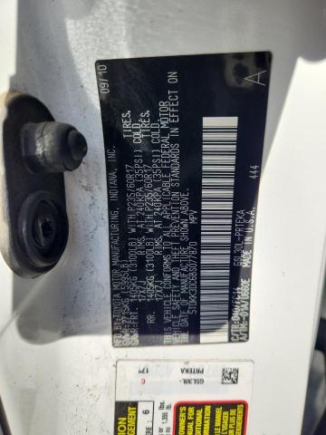 5TDKK3DC6BS077870 - 2011 TOYOTA SIENNA LE თეთრი ფოტო 12