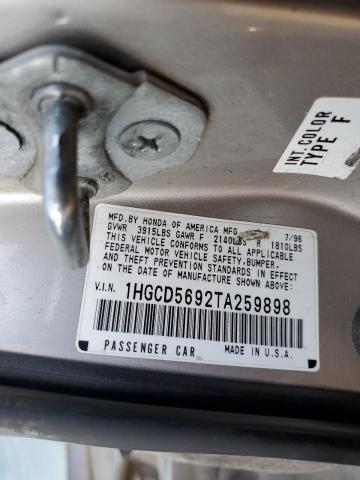 1HGCD5692TA259898 - 1996 HONDA ACCORD VALUE BEIGE photo 13
