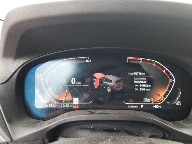 5UXTY5C07M9H06528 - 2021 BMW X3 XDRIVE30I შავი ფოტო 9