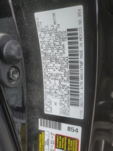 3TMLU4EN4EM150470 - 2014 TOYOTA TACOMA DOUBLE CAB BLACK photo 12