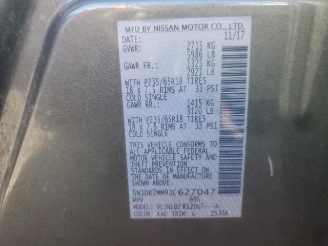 5N1DR2MM9JC627047 - 2018 NISSAN PATHFINDER S ნაცრისფერი ფოტო 13