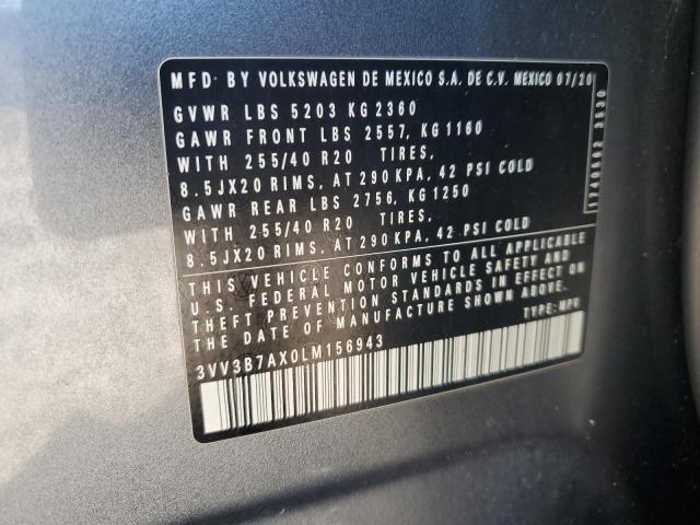 3VV3B7AX0LM156943 - 2020 VOLKSWAGEN TIGUAN SE Gri fotoğraf 13
