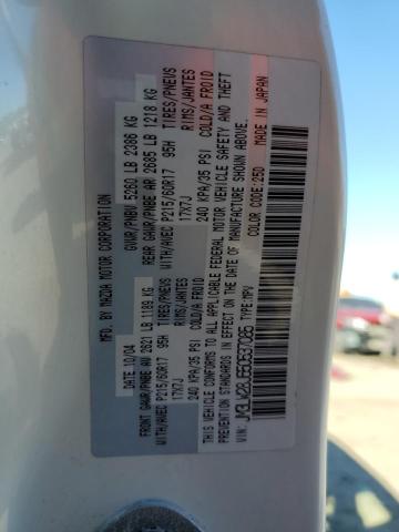 JM3LW28J650537085 - 2005 MAZDA MPV WAGON თეთრი ფოტო 13