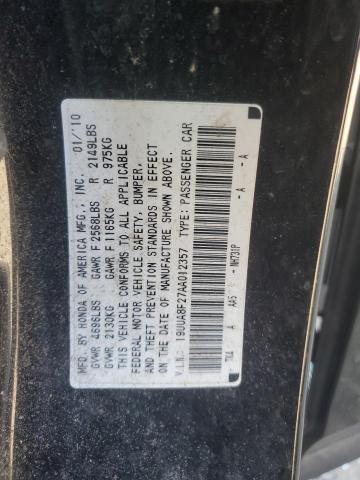 19UUA8F27AA012357 - 2010 ACURA TL BLACK photo 12