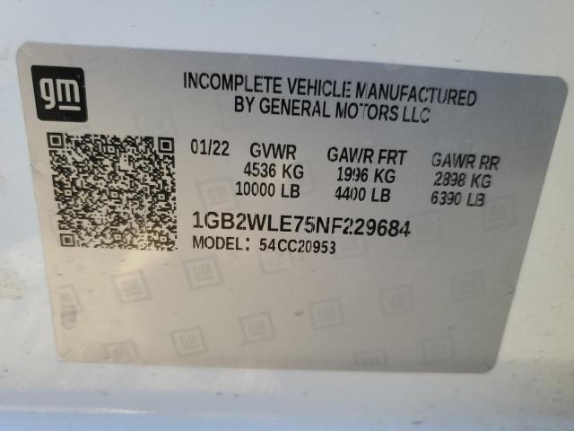 1GB2WLE75NF229684 - 2022 CHEVROLET SILVERADO C2500 HEAVY DUTY WHITE photo 12