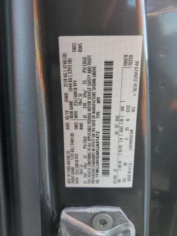 1FMCU9HD4KUA91472 - 2019 FORD ESCAPE SEL ნაცრისფერი ფოტო 13