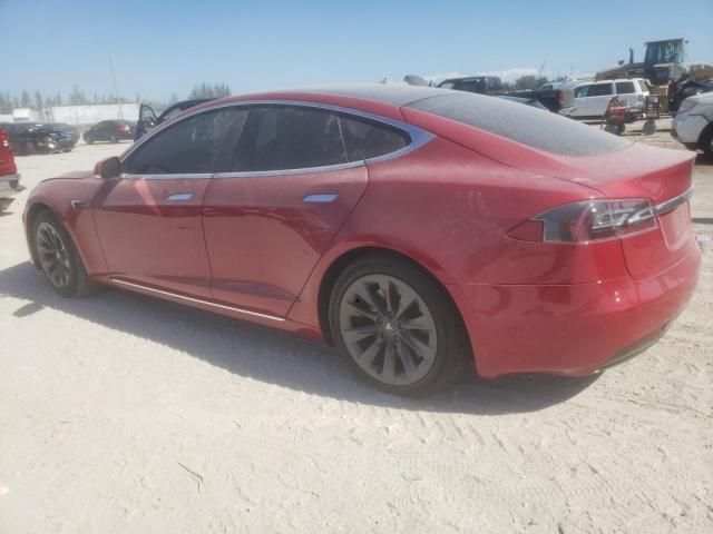 5YJSA1E22LF403084 - 2020 TESLA MODEL S Rojo foto 2