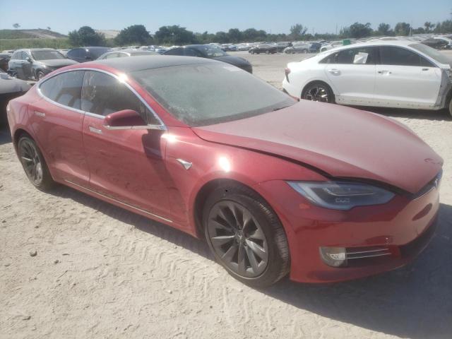 5YJSA1E22LF403084 - 2020 TESLA MODEL S Rojo foto 4