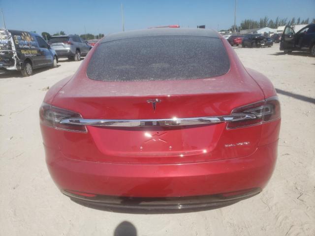 5YJSA1E22LF403084 - 2020 TESLA MODEL S Rojo foto 6