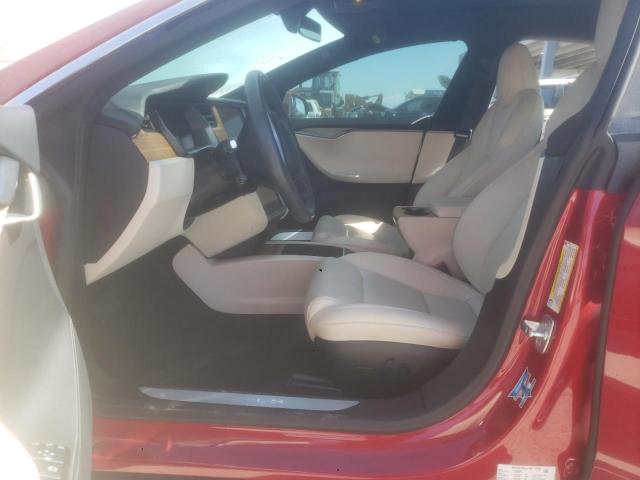 5YJSA1E22LF403084 - 2020 TESLA MODEL S Rojo foto 7