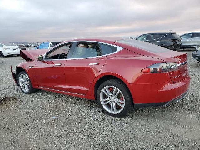 5YJSA1H14EFP49806 - 2014 TESLA MODEL S RED photo 2