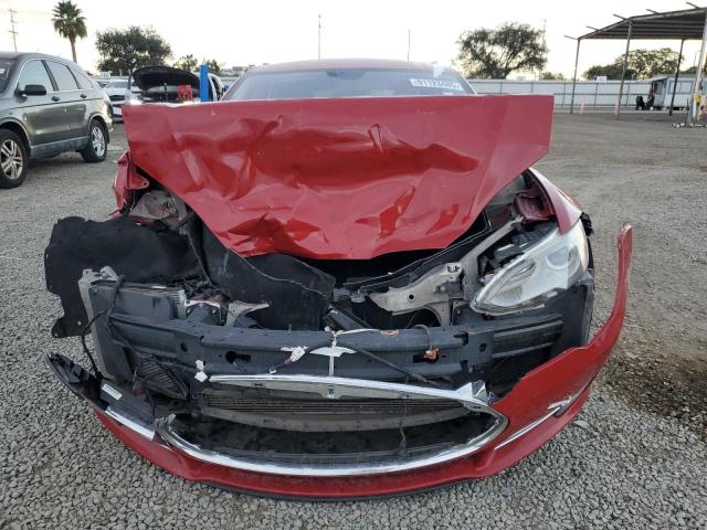 5YJSA1H14EFP49806 - 2014 TESLA MODEL S RED photo 5