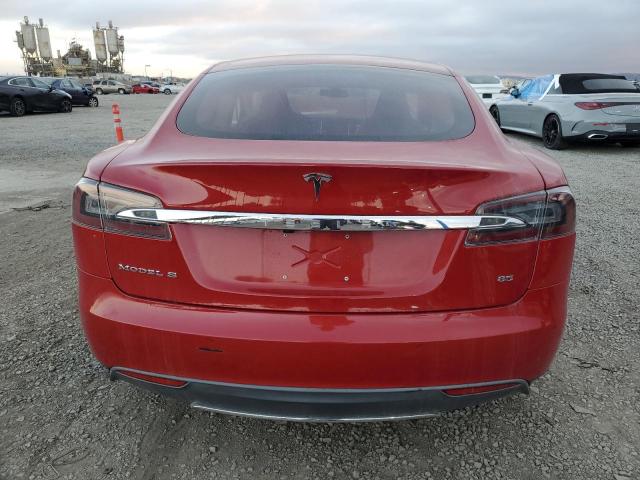 5YJSA1H14EFP49806 - 2014 TESLA MODEL S RED photo 6