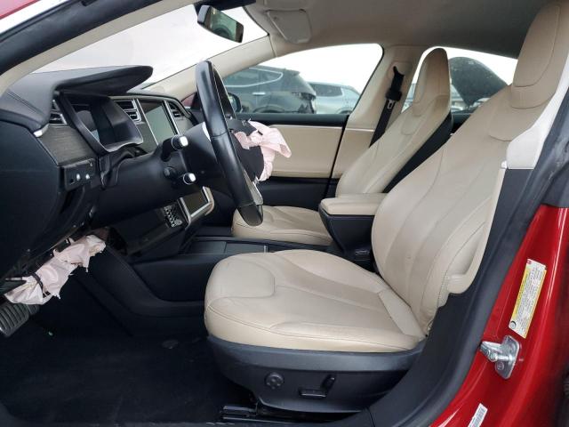5YJSA1H14EFP49806 - 2014 TESLA MODEL S RED photo 7