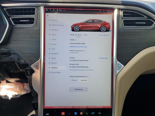 5YJSA1H14EFP49806 - 2014 TESLA MODEL S RED photo 9