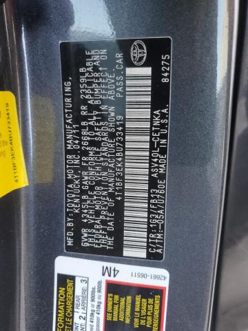 4T1BF3EK4BU733419 - 2011 TOYOTA CAMRY BASE GRAY photo 13