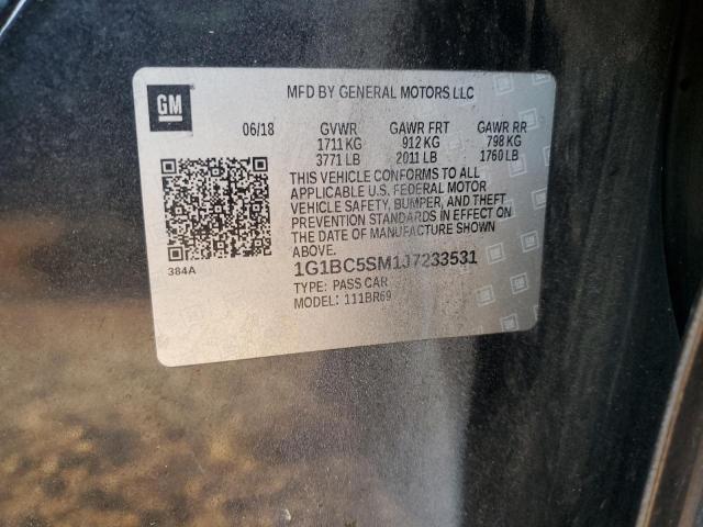 1G1BC5SM1J7233531 - 2018 CHEVROLET CRUZE LS Қара фото 12