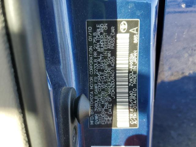 JTDKN3DU9A0114265 - 2010 TOYOTA PRIUS 蓝色 照片 12