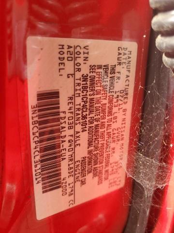 3N1BC1CP4CL361014 - 2012 NISSAN VERSA S 红色 照片 12